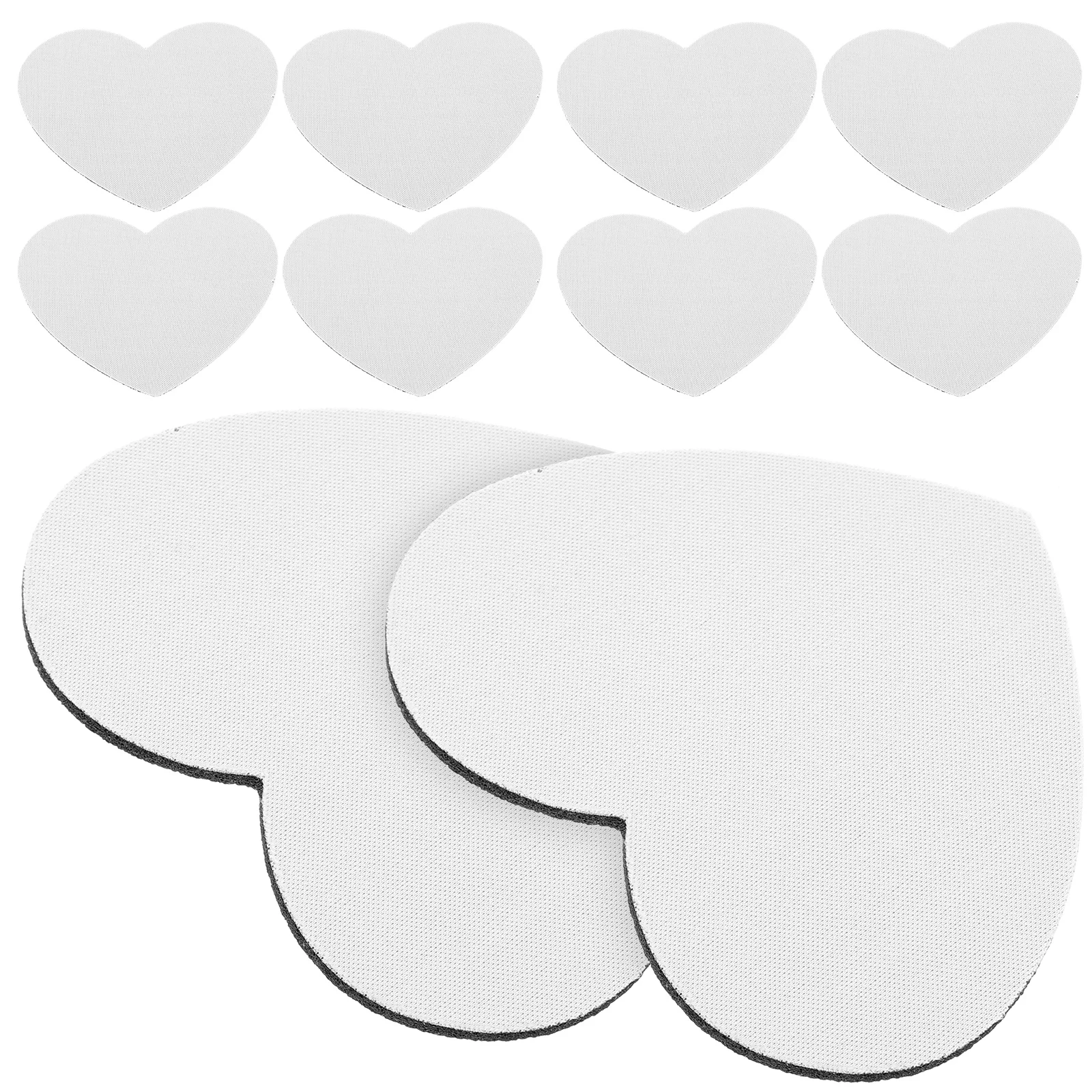 

10pcs Heart Shaped Sublimation Coaster Blank Diy Cup Pad Coffee Table Mat Heat Transfer Art Supplies Lightweight Anti Slip
