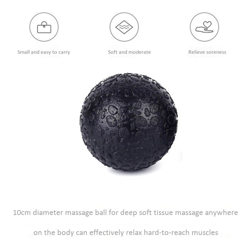 1Pcs Fitness Ball High Density Massage Ball Training Ball 10cm for Myofascial Release Deep Tissue Therapy Yoga