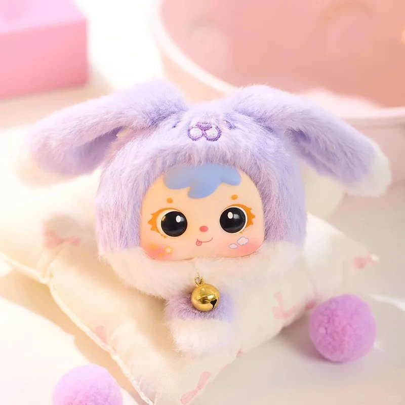 

In Stock Three Small Hair Mini Fortune Rabbit Series Fashion Mystery Box Cute Plush Pendant Adornment Accessory Going-Out Gift