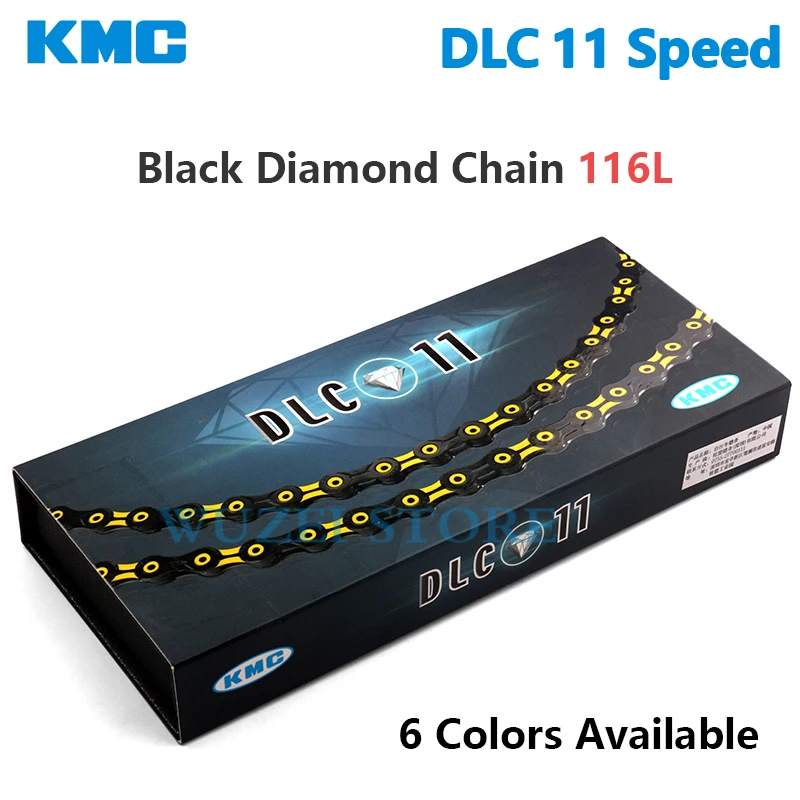 KMC DLC 11s Chain Diamond Like Coating 11V Chain Bicycle Chain 116/118L X11 Mountain Bicycle Ultralight Chains for Shimano Sram