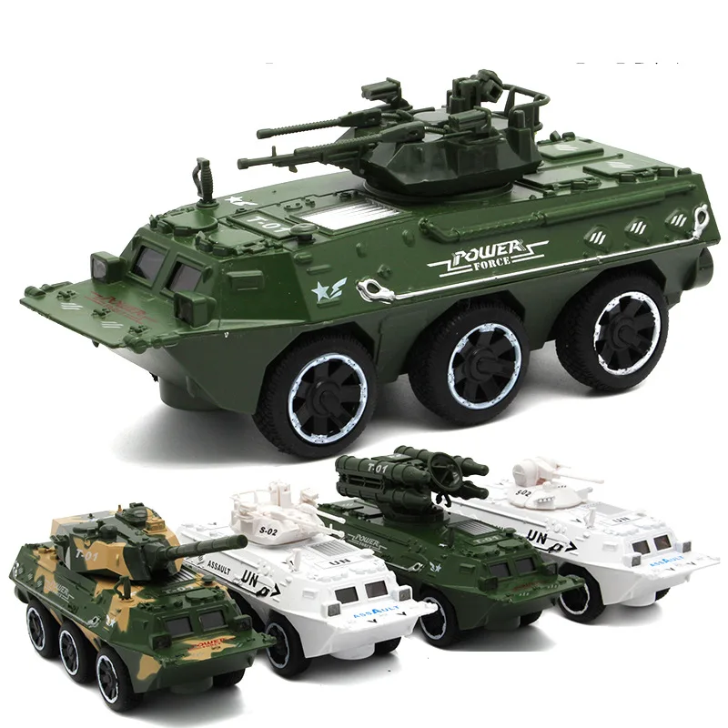 

Toy Alloy Car Model Military Armored Vehicle Transport Diecast Trucks Children Festival Gift Collection Simulation Toys For Boys