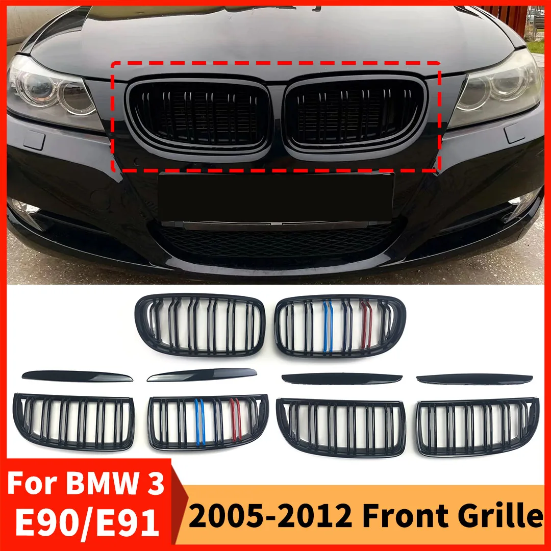 

Front Kidney Bumper Grille Racing Grill Trim Facelift For BMW E90 E91 3 Series 2005-2012 325i 320i 330i 335i Tuning Accessories