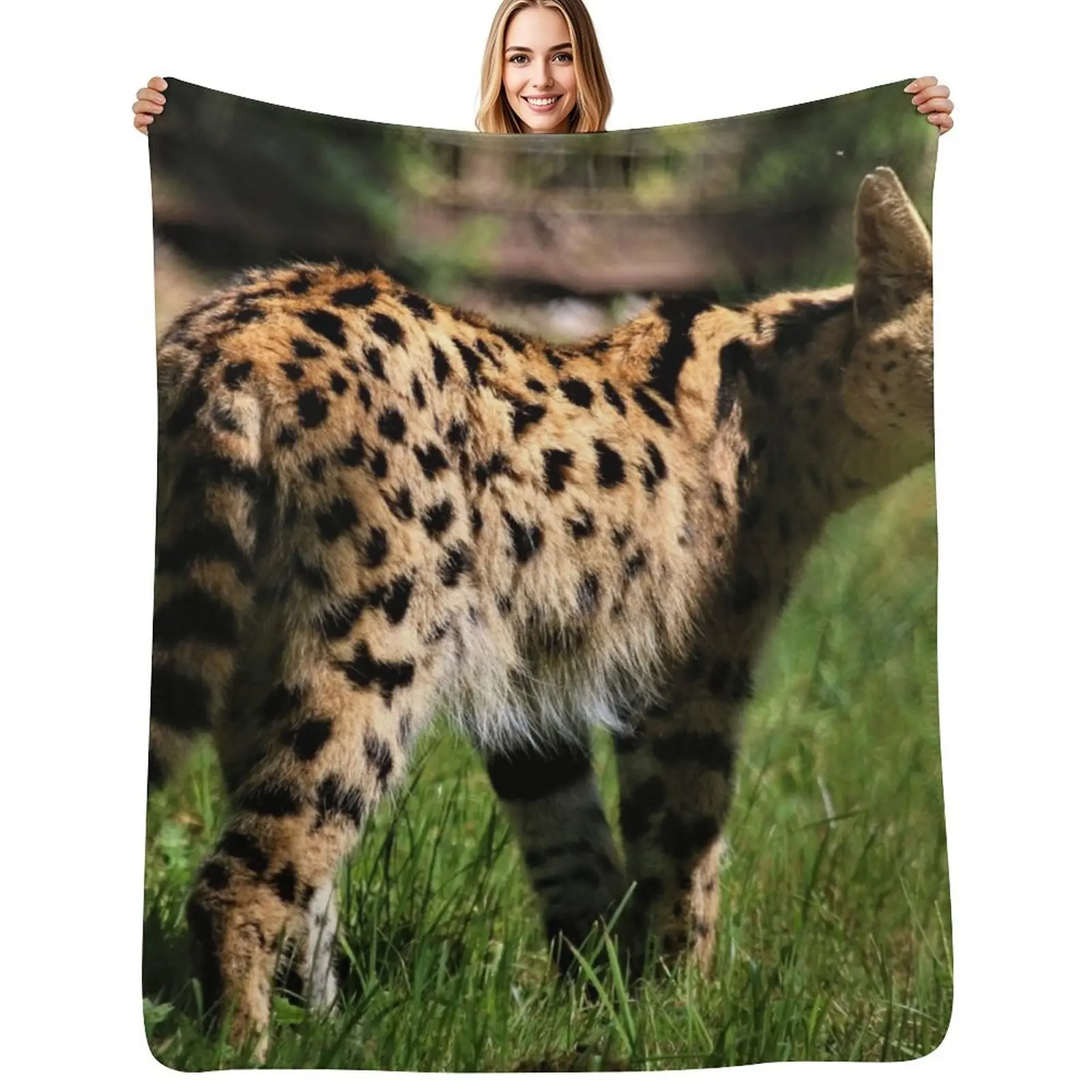 

Sleek Serval Throw Blanket Fashion Sofas Heavy christmas decoration Thin Blankets