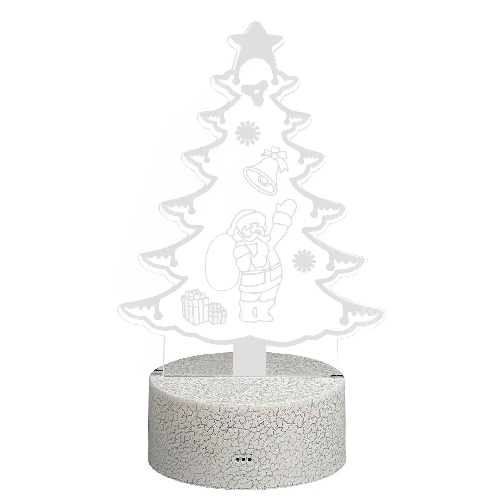 1 قطعة عيد الميلاد LED ضوء الليل أباجورة تصميم رائع نسيج واقعي احتفالي ليلة ضوء عيد الميلاد مصباح