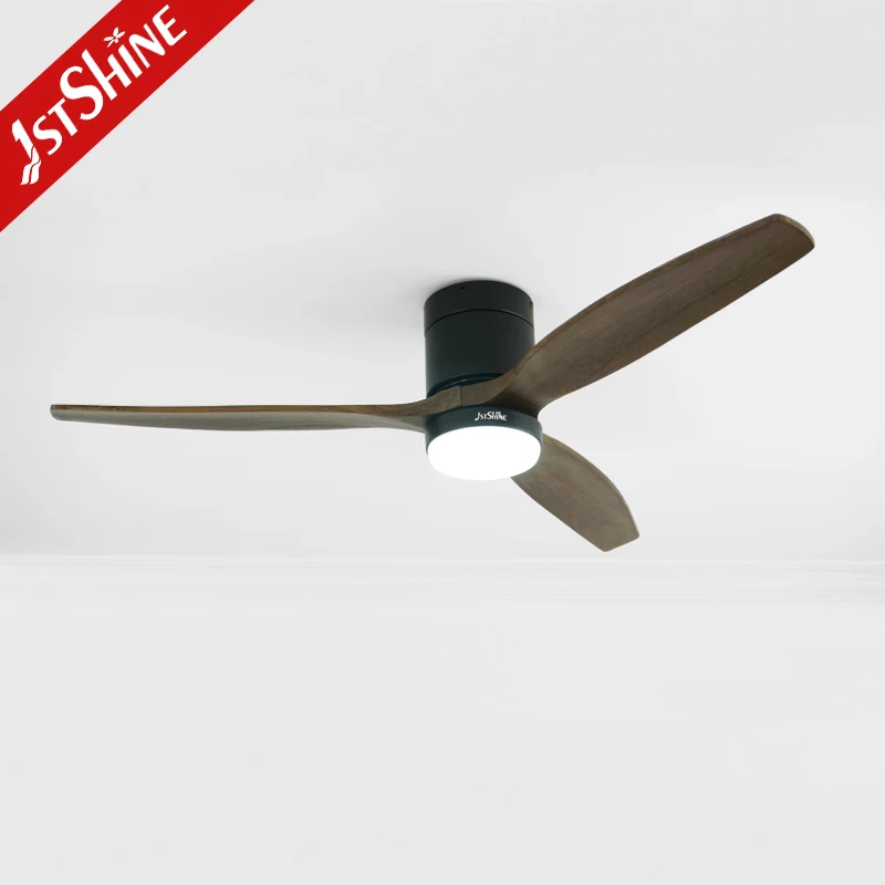 1stshine modern ceiling decorative smart remote control low noise wooden ceiling fans with light