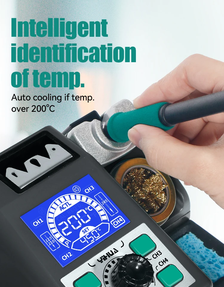 YIHUA 982 Repaid Heating Soldering Iron Staion Compatibled C210 Solder Iron Handle Electronic Welding Rework Station