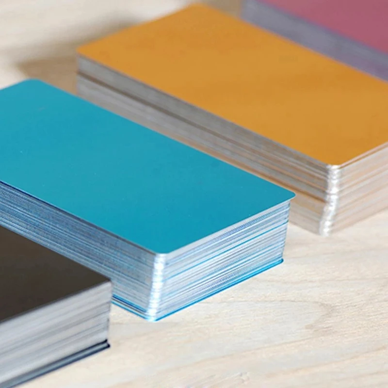 Carte de visite en aluminium ultra-mince, plaque d'identification de chien, marquage de gravure, étiquettes vierges, 100mm, 0.2 pièces