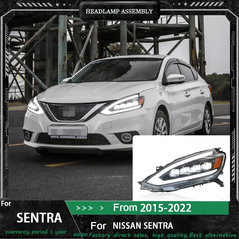 

Автомобильные передние фонари для Nissan Sylphy Sentra 13th 2015-2022, обновленная сборка автомобильных фар, светодиодный 4 линзы проектора, аксессуары для инструментов