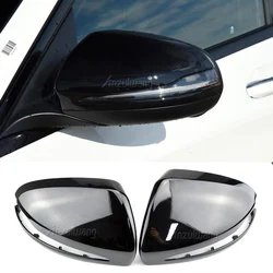 Cubiertas de espejo retrovisor lateral negro brillante, tapas de espejo retrovisor con clips para mercedes-benz C E S CLC G class W205 W213 X253 2014-2019 LHD