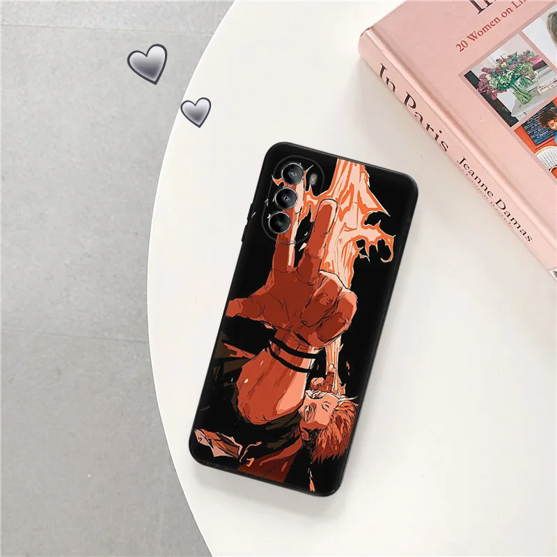 Black Matte Phone Case for Motorola Moto G50 G73 G53 G72 G52 G30 G31 G60 G71 G22 G9 G60S Jujutsu Kaisen Ryomen Sukuna Soft Cover