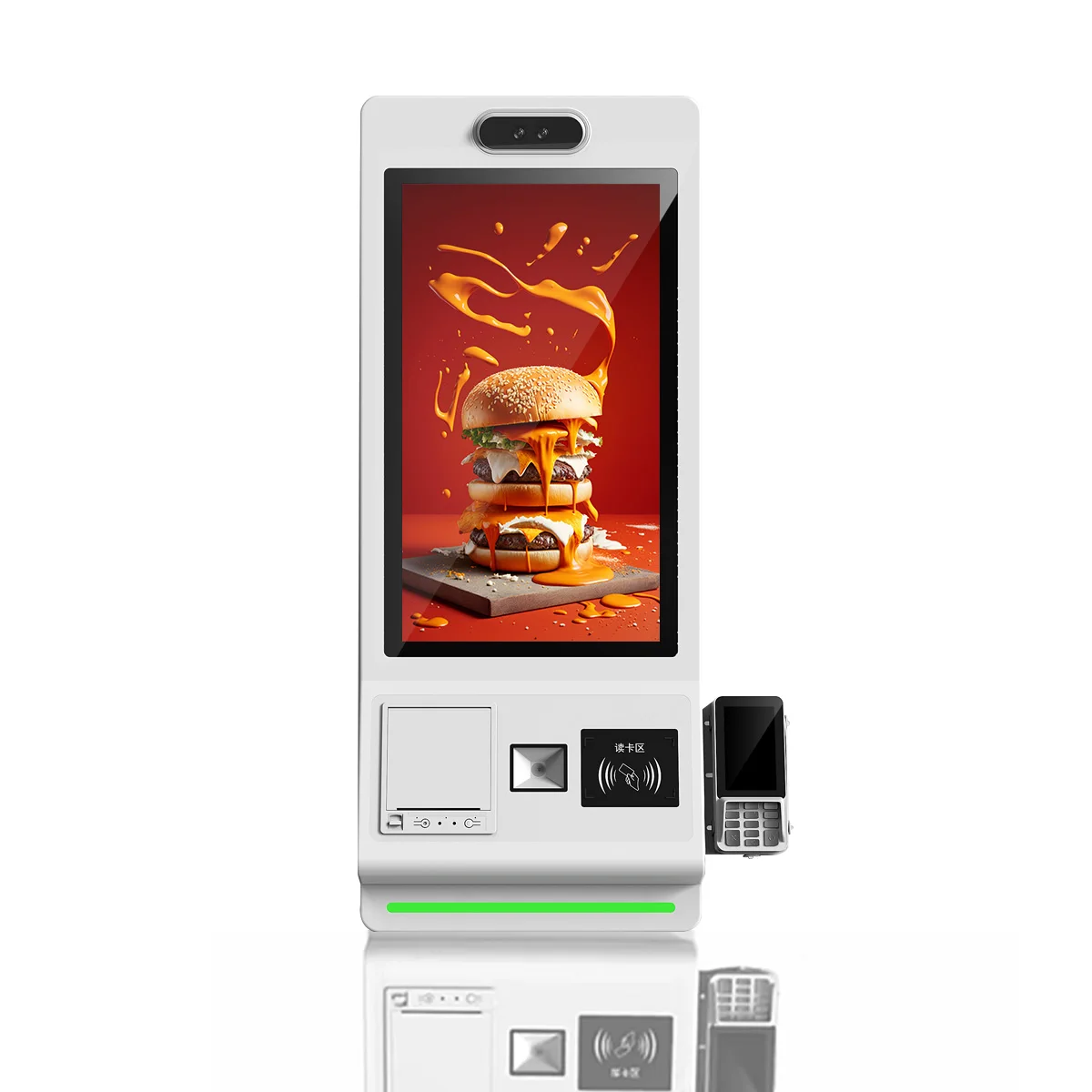 Supermarket Food Ordering and Payment. Self-service Ordering Machine - a Touch-enabled Integrated Machine for