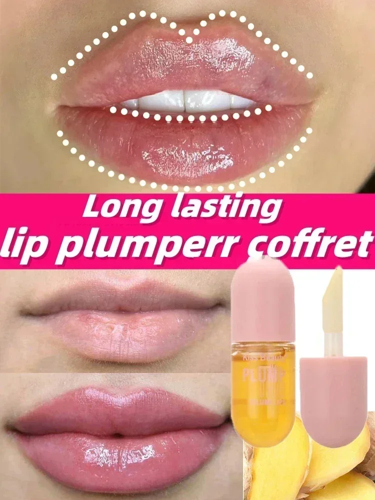 Huile de Jules Plumper longue durée, rehausseur de volume instantané, sérum de collagène, augmente le volume des lèvres