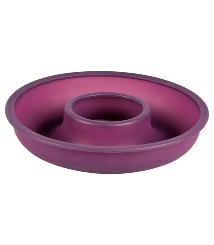 Tradineur 25x5 cm violett silicone savarin mold for baking, kitchen, oven, microwave and microwave