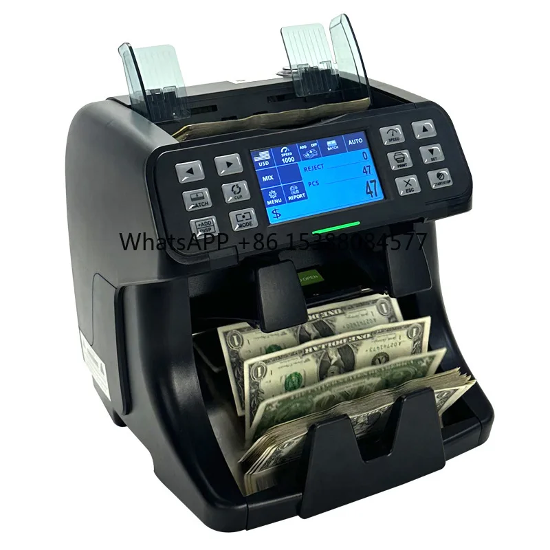 

New 450P foreign currency counter with built-in printer and multi-currency touch screen