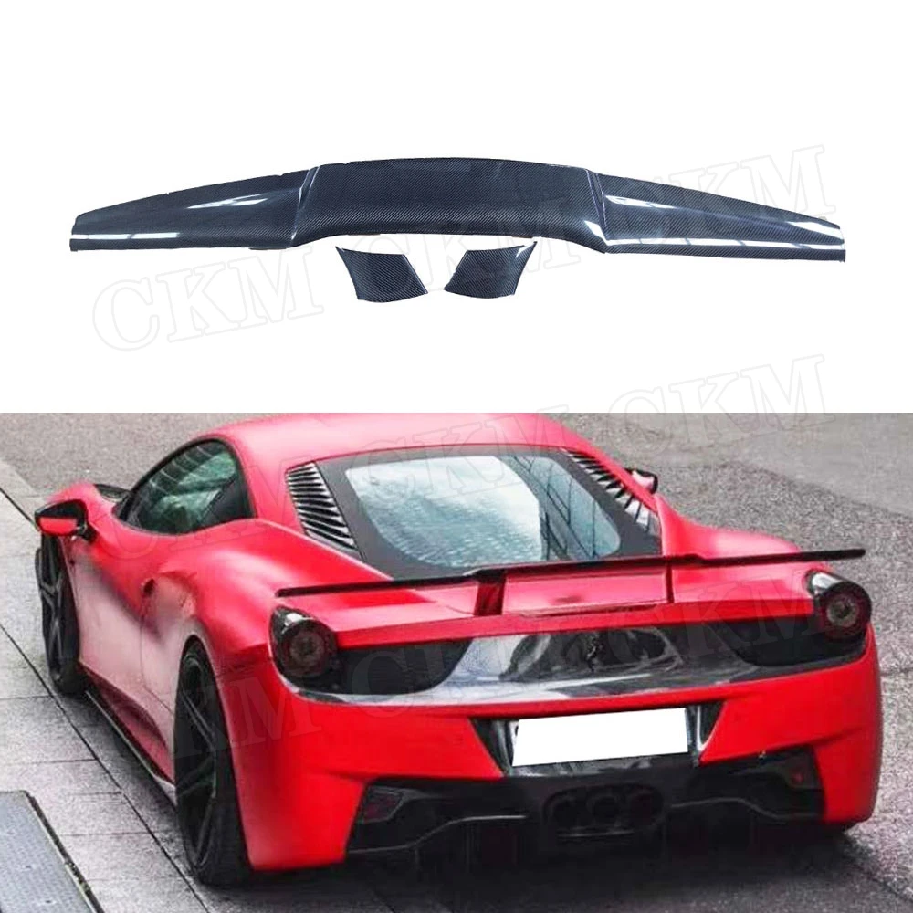 

CKMUUER задний спойлер багажника из углеродного волокна, крыло для Ferrari 458 GT 2009 2010 2011 2012 2013 2014 2015, задний спойлер багажника