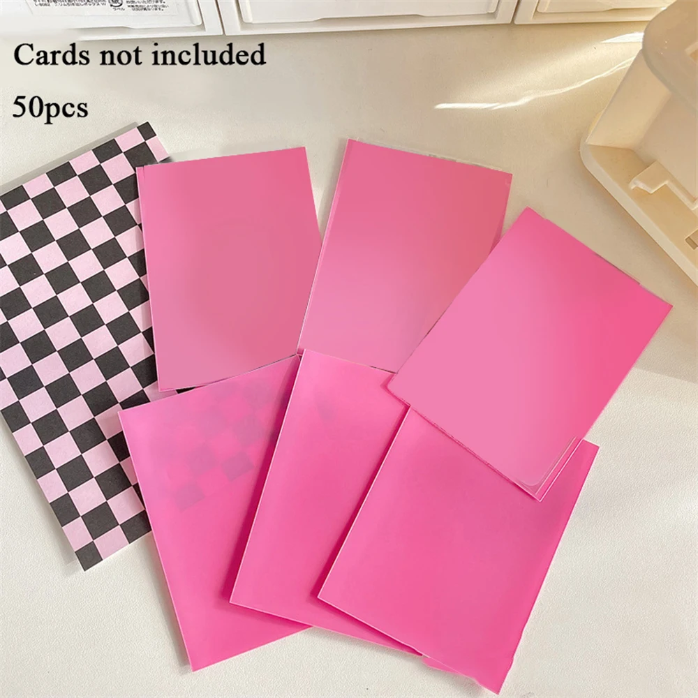 50pcs/pack Ice Cream Color Card Bag Photocard Sleeves Photo Cards Storage Bag Card Film Idol Photo Cards Protective Stationery
