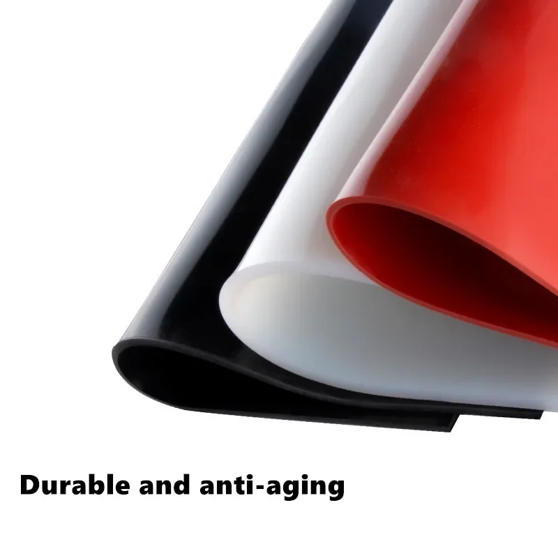 500x500mm Black Red Translucent Silicone Rubber Sheet 1/2/3/5mm High Temp Resistant Shockproof Sealing Gasket Mat