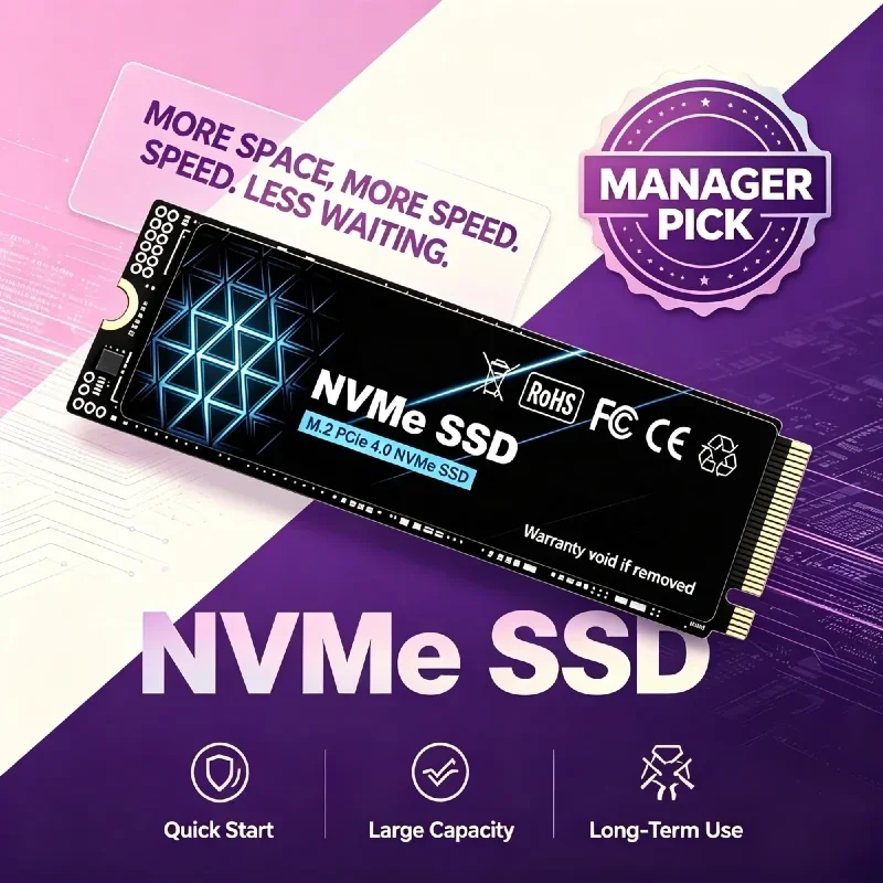 SSD M2 NVMe PCIe Gen4 LSKJ 2026 de Alta Velocidade 500GB 1TB 2TB 4TB para Jogos, Escritório, PC e Notebook