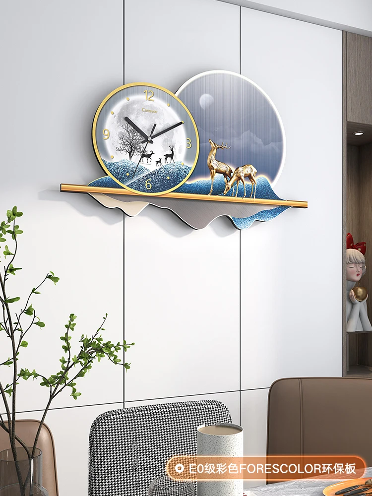 Home light luxury clock wall clock living room fashion simple creative new clock wall quartz clock household