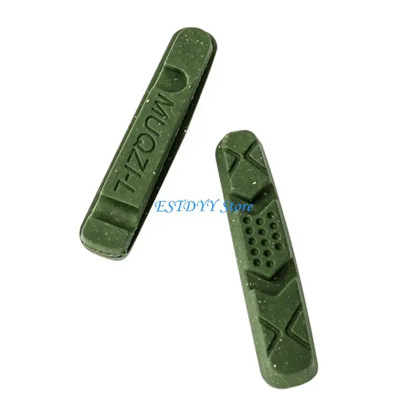 G6DE 2Pcs Light Weight Rubber Bike Brake Pad Replaceable Brake Block Bicycles