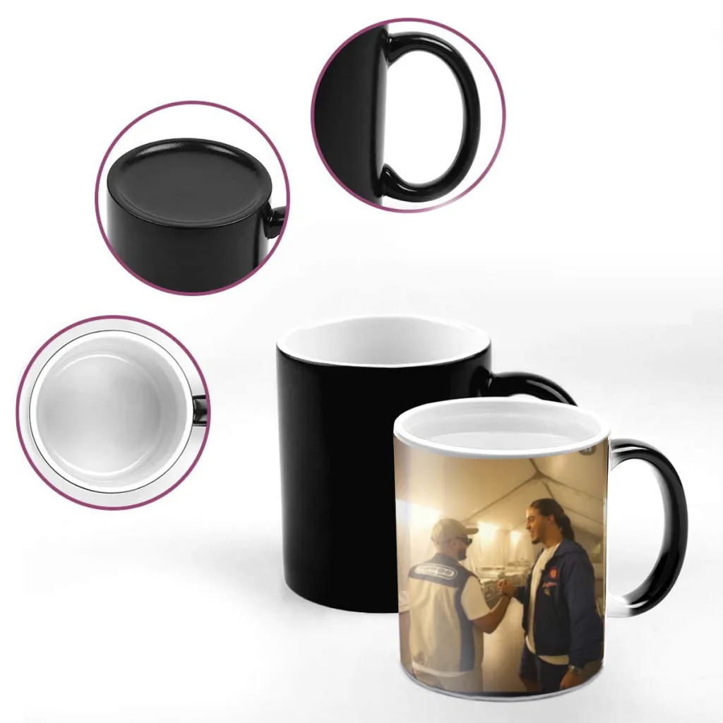 Djadja & Dinaz Creative Change Ceramic Mug Heat Revealing Coffee Cup Breakfast Cup Mug Gift