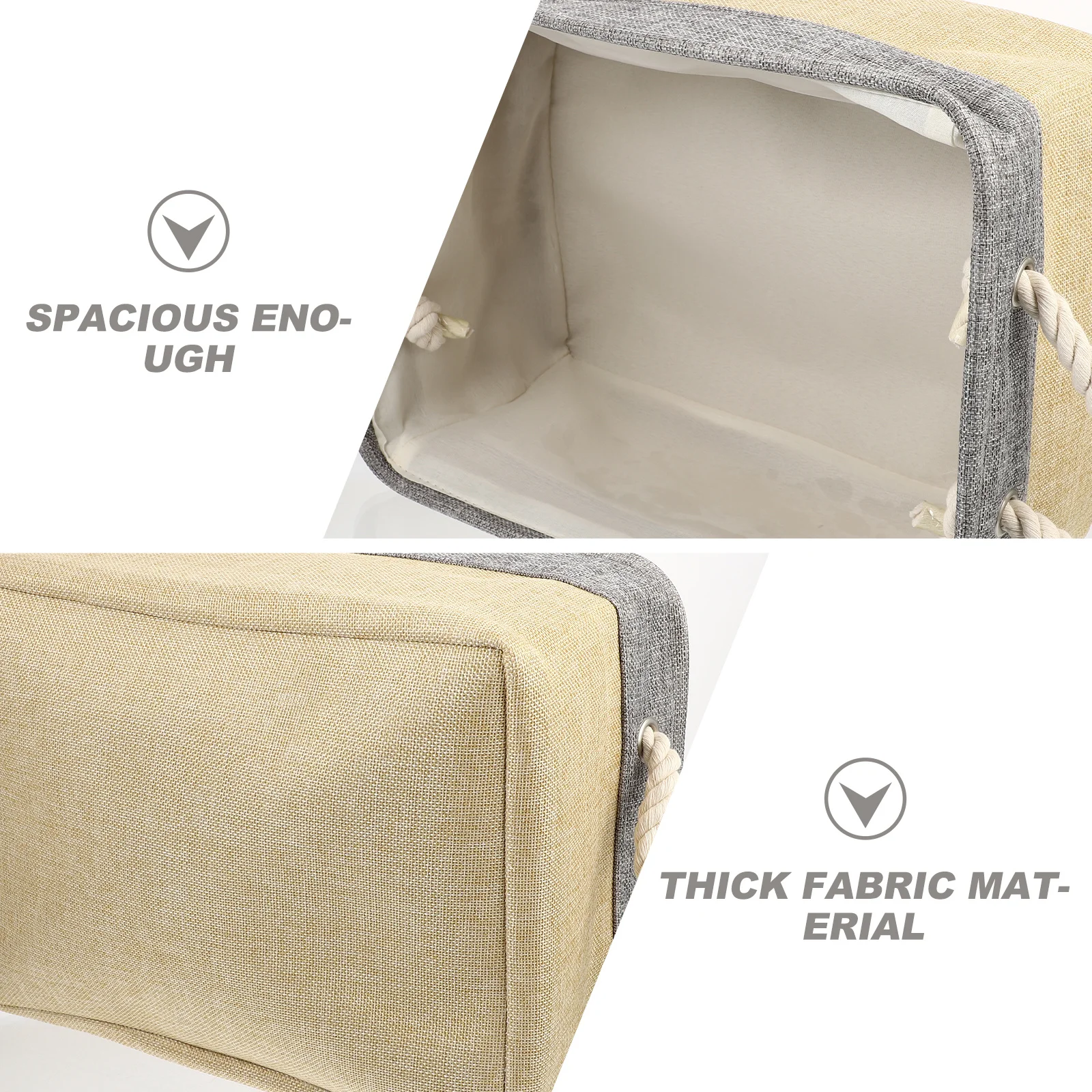 

Foldable Fabric Storage Basket Rectangular Large Size Convenient Laundry Sundries Organizer Storage Bin Laundry Basket