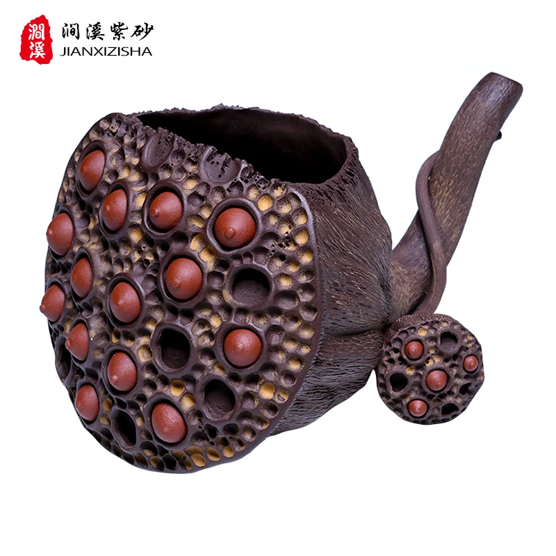 

Xixi Yixing Purple Sand Fair Mug Tea Pot Chen Zhenquan Handmade Lotus Seedpod Pitcher Tea Strainer Kung Fu Quality Tea Set