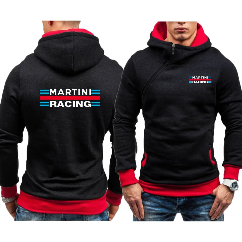 

2024 Long-sleeved zipper hoodie outdoor fashion sportswear Martini Racing printing color matching Spring Autumn men's clothing
