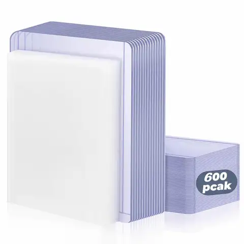 600 peças mangas de cartão rígido e suporte de cartão macio coberto com película protetora protetores de negociação para pokmone futebol gamecard