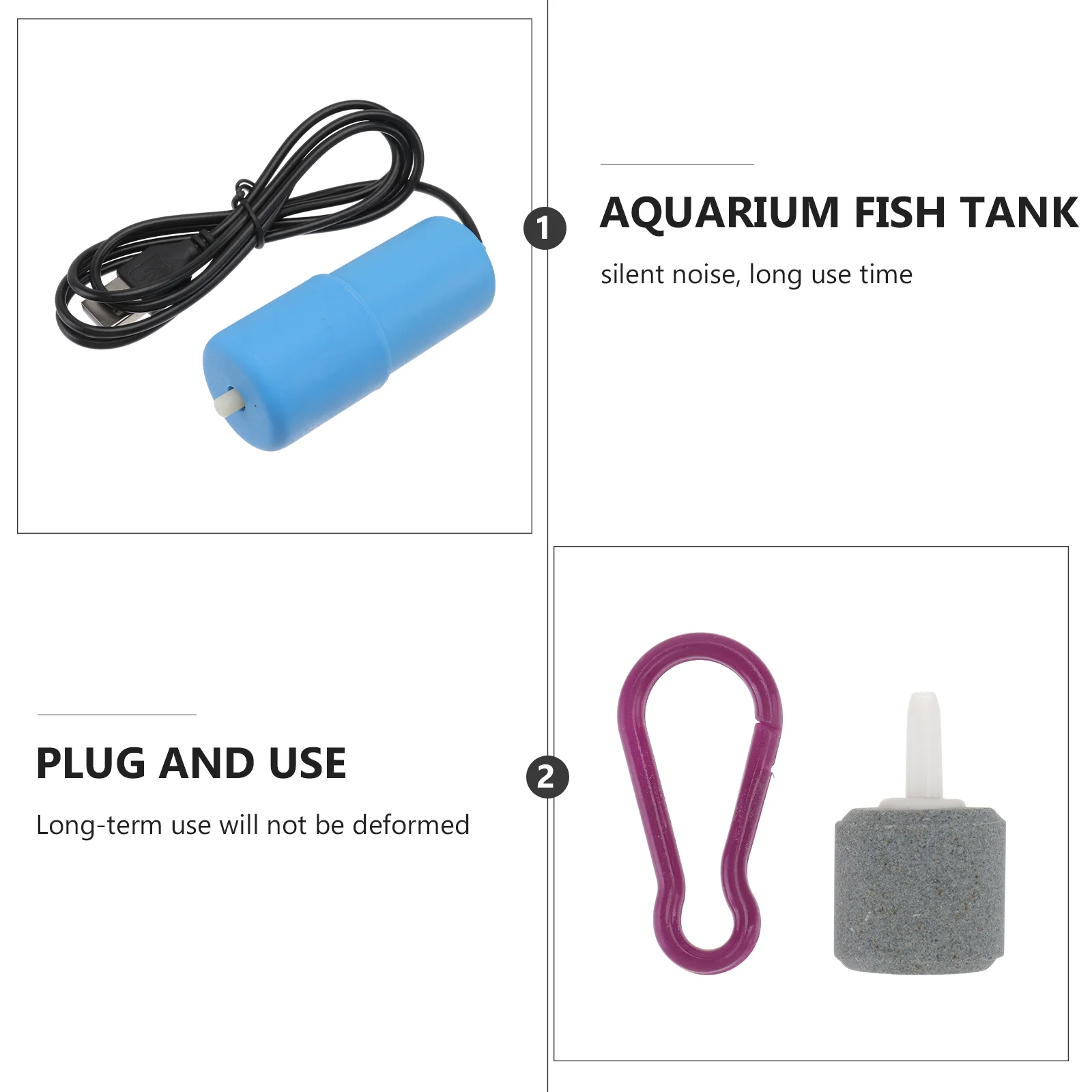 

1Set Aquarium Air Ultra Quiet Mini Oxygen Fish Tank Aerator Usb Charging Portable Durable Fish Tank Oxygen Pump Air Pump For