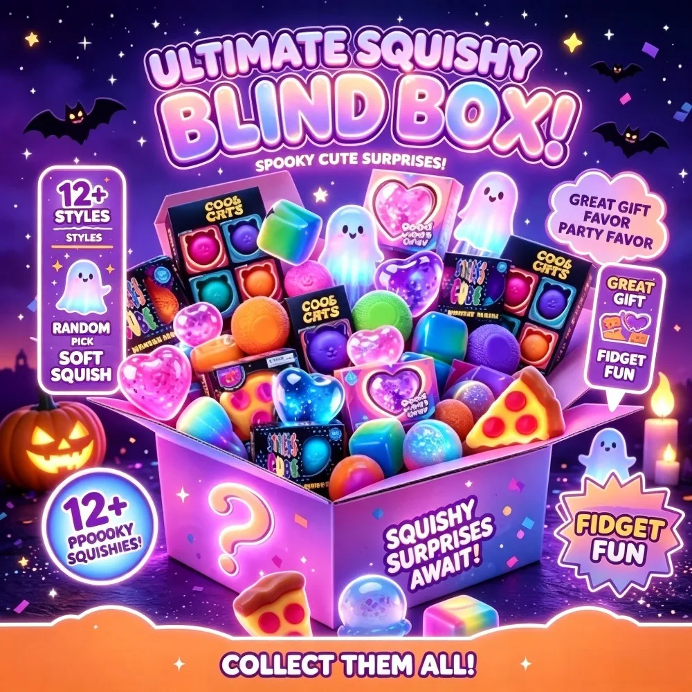 2026 New Hot Cute Cube Ocean Sticky Blind Box Random Relief Toy for Children and Adults Surprise Stress Relief Small Gifts