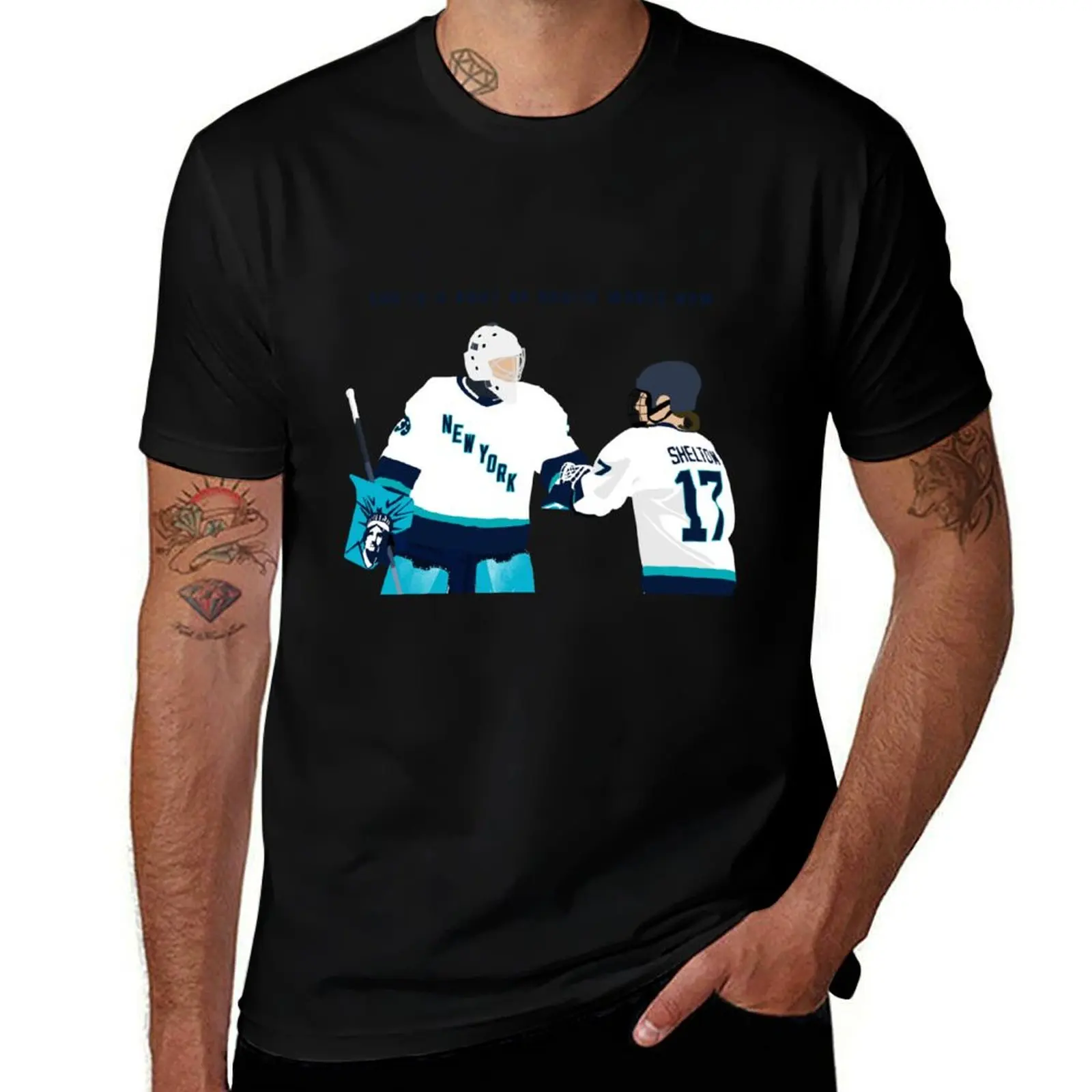 

world Abbey t - -PWHL is & shirts cotton tshirt Goalie T-Shirt New part Ella cotton Shelton Levy of 100% 100% now York She