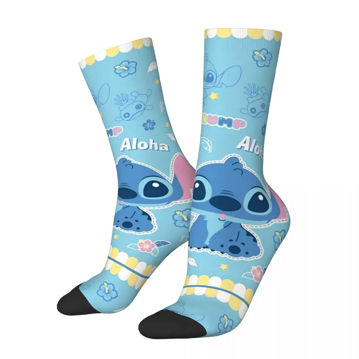 Cute Lilo And Stitch Socks Men Women Polyester Casual Socks Crazy Spring Summer Autumn Winter Socks Gifts