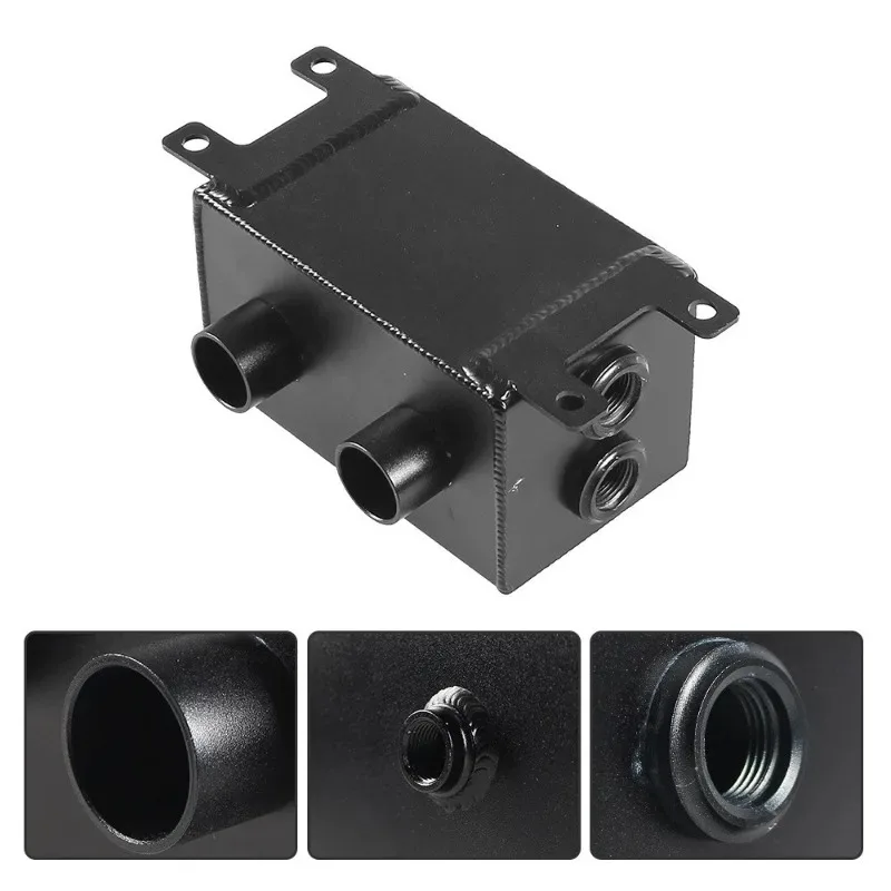 1.2L Dual Baffle Oil Catch Can Aluminum Waste Oil Recovery Pot Dual Air Filter  Crankcase Vent Reservoir