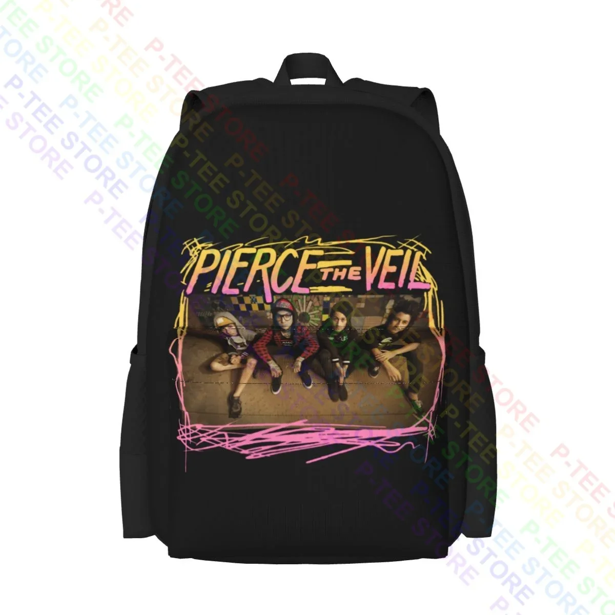 

Pierce The Veil Juniors Band Sitting Large Capacity Backpack Newest Beach Bag Shopping Bag Bags For Travel