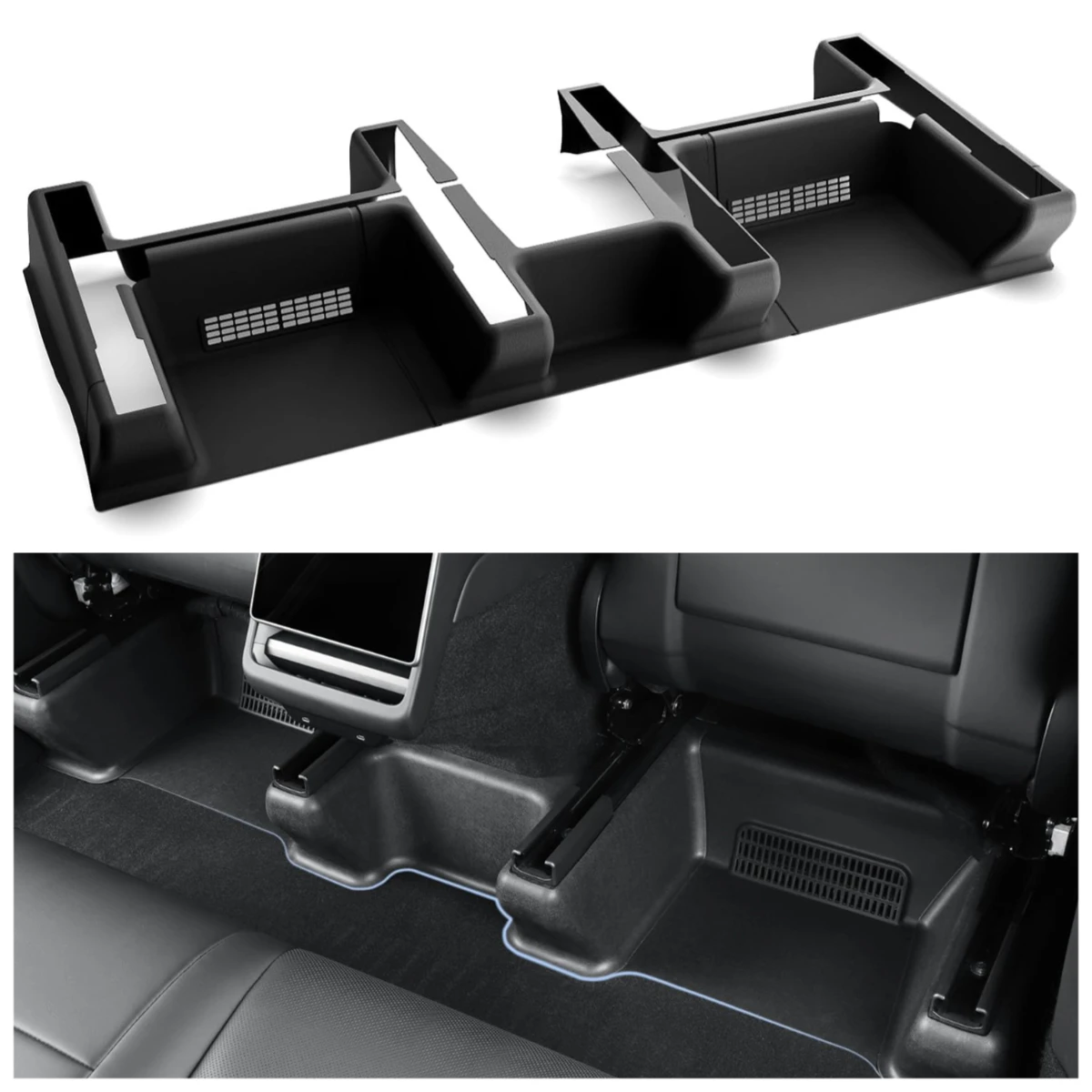 Under Car Seat Protectors for Tesla Model Y 2025-2026 juniper Accessories, Seat Slide Rail Pads & Under-Seat Mat