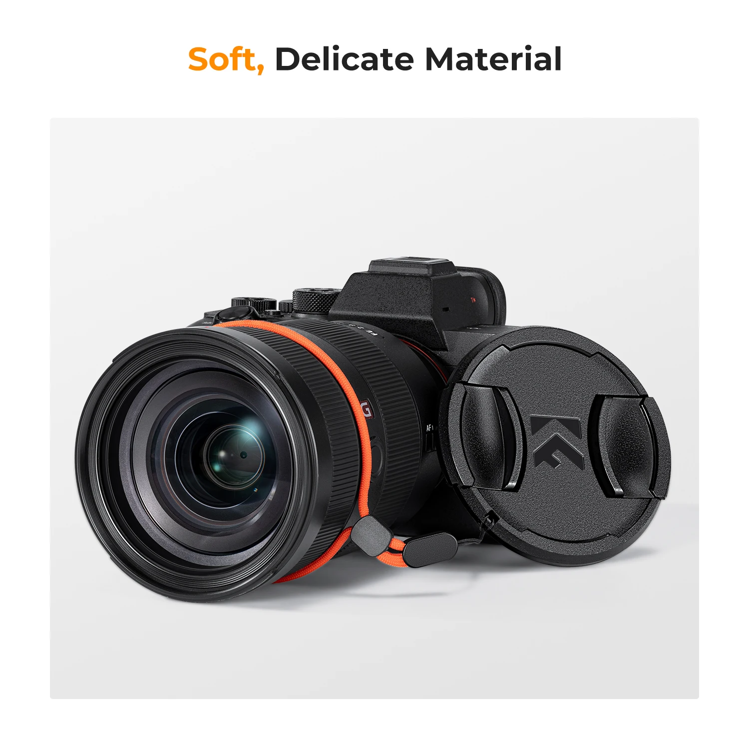 K&F CONCEPT Universal Camera Lens Cap Kit Lens Cap*1 + Rope*1 + Cleaning Cloth*2, 37/40.5/43/46/49/52/55/58/62/67/72//77/82/95mm - Image 2