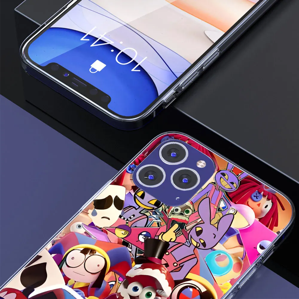 The Amazing Digital Circus Case for Apple iPhone 11 15 Plus 13 12 Mini 7 8 X XS XR 14 Pro Max TPU Transparent Soft Phone Cover