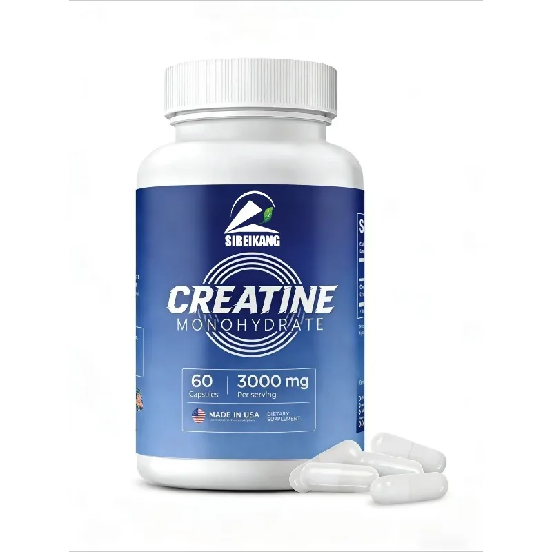 Micronized Creatine Monohydrate 3000mg -60 Capsules for Muscle Growth and Health Support