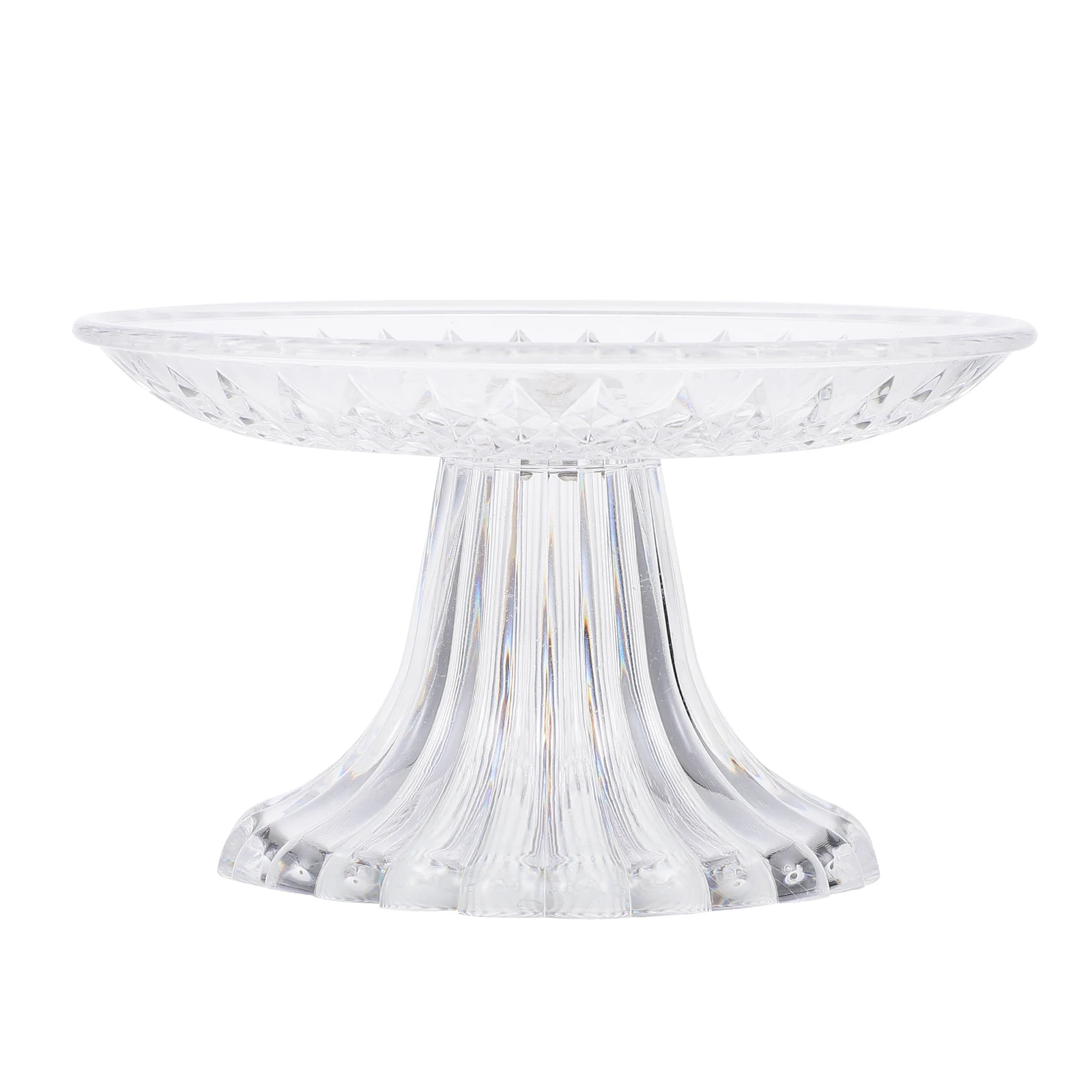 

Acrylic Fruit Plate 20CM Transparent Tray for Desserts Display Stand Wedding Detachable Easy Assemble Kitchen Bar