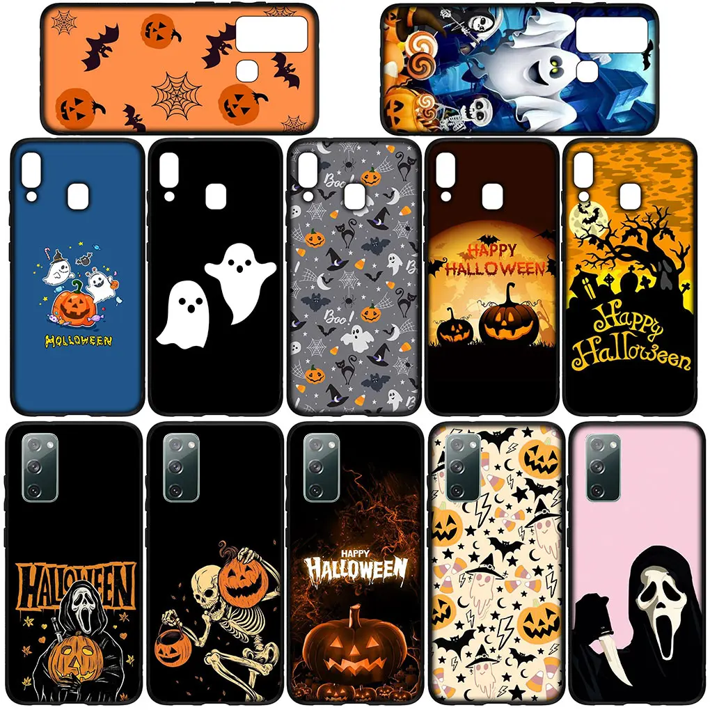 Little Ghost with Halloween Pumpkin Phone Cover Case for Huawei Y7A Y6P Y5P Y6 Y7 Y9 Prime 2018 2019 Y8P Y9A Y8S P Smart Casing