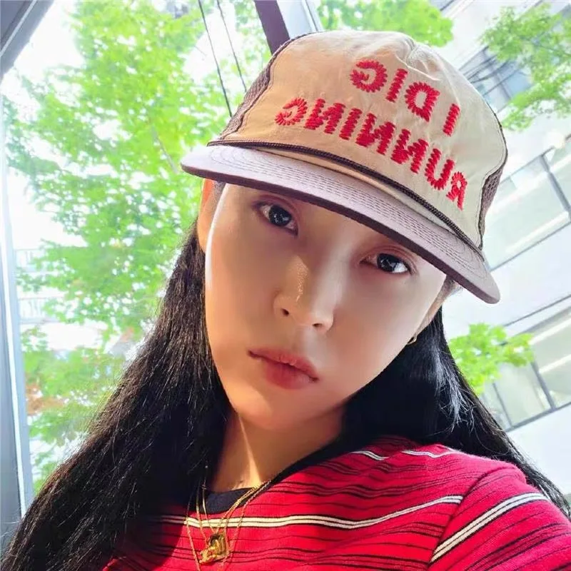 Running Mesh Flat Brim Cap Unique Personality Baseball Cap Unisex Nylon Hat for Autumn And Winter Youth Fashion Accessory