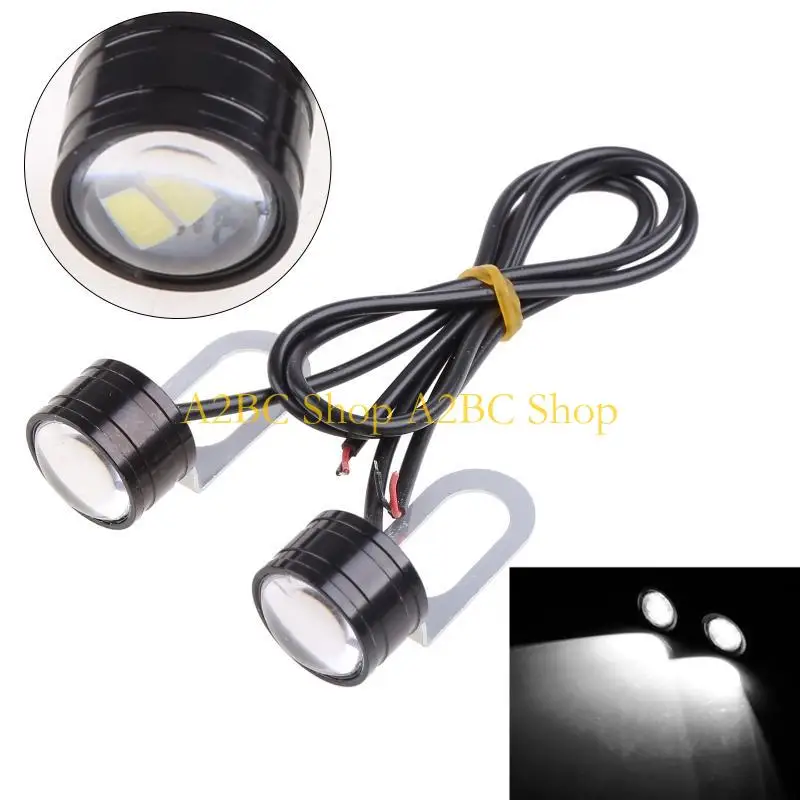 A2BC 2Pcs Motorcycle Warning Light 12V Eye Light Professional