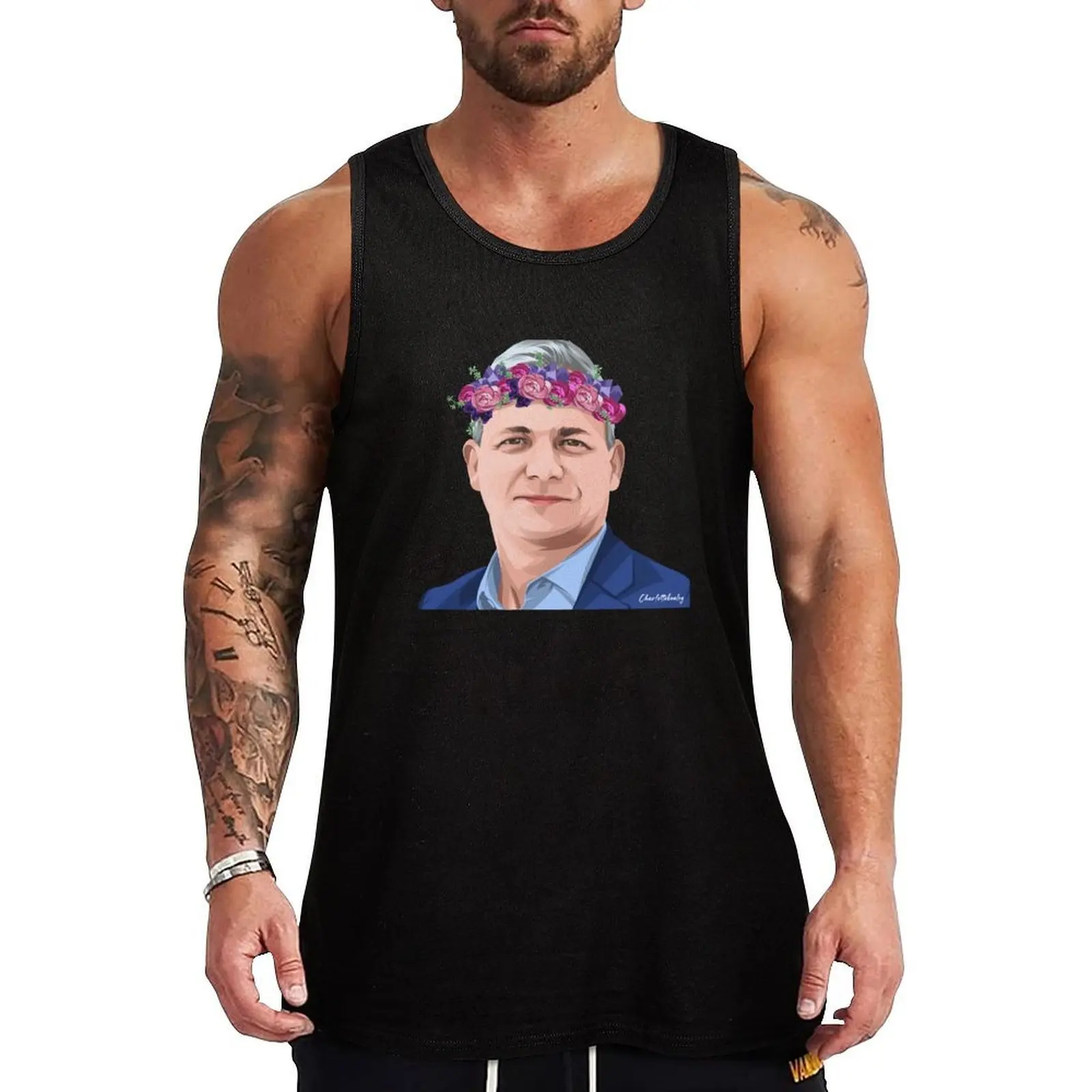 

CHO Brett Sutton Flower Crown Tank Top gym clothing gym gym clothes for man