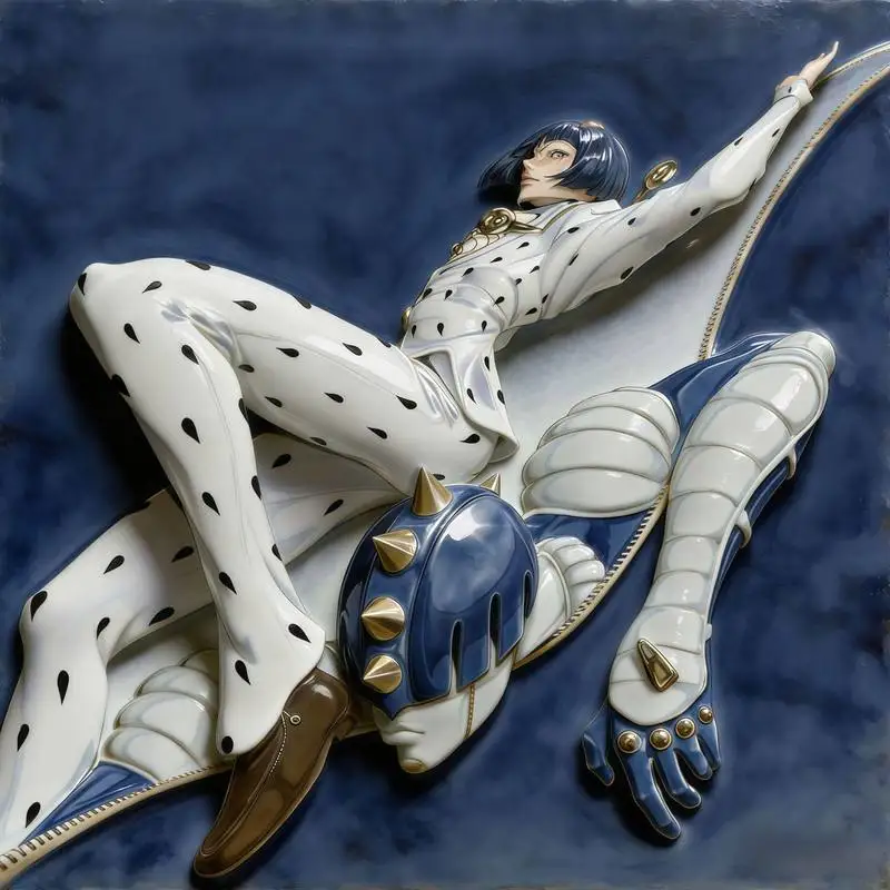 Nuevo y maravilloso emblema de aventura de JOJO, insignia de cerámica 3D oficial, Giorno DIO, mercancía coleccionable auténtica, regalo magnético