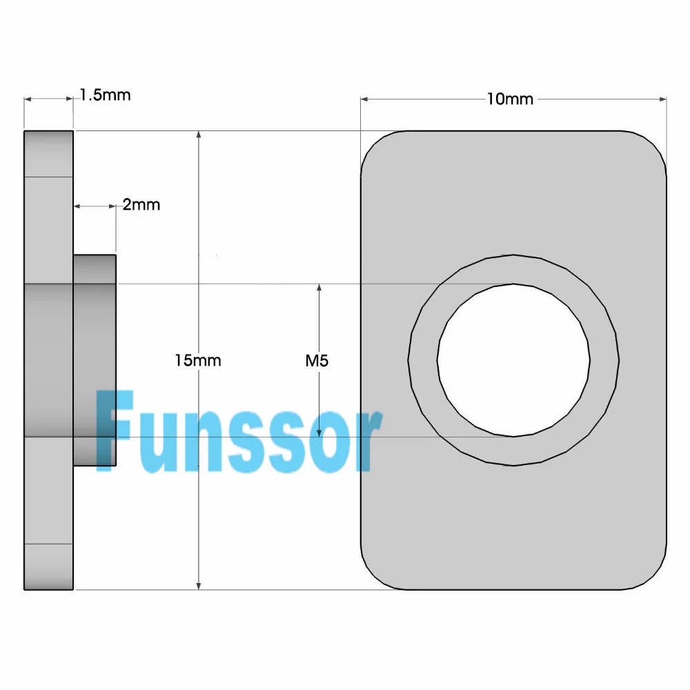 50 قطعة الزنك مطلي ساحة المكسرات شقة M5 T الجوز ل 2020 الألومنيوم البثق T-فتحة مطرقة الشرائح قطرة في الجوز ربط موصل الشخصي #3
