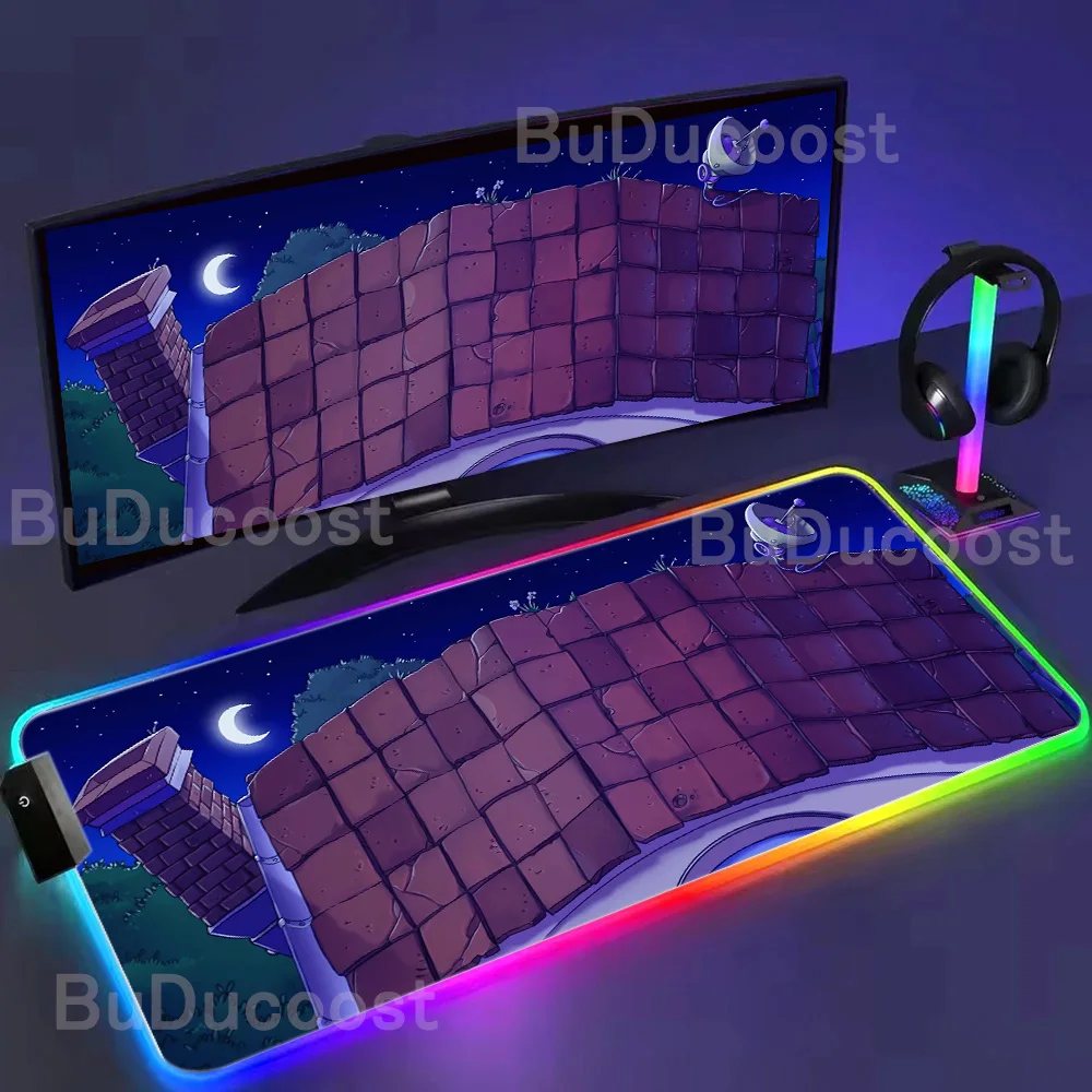 نباتات جديدة مقابل زومبي PVZ خرائط RGB ماوس الوسادة لعبة لوحة المفاتيح الملحقات عدم الانزلاق المطاط ماوس XXL محمول ألعاب الكمبيوتر حصيرة مكتبية البساط