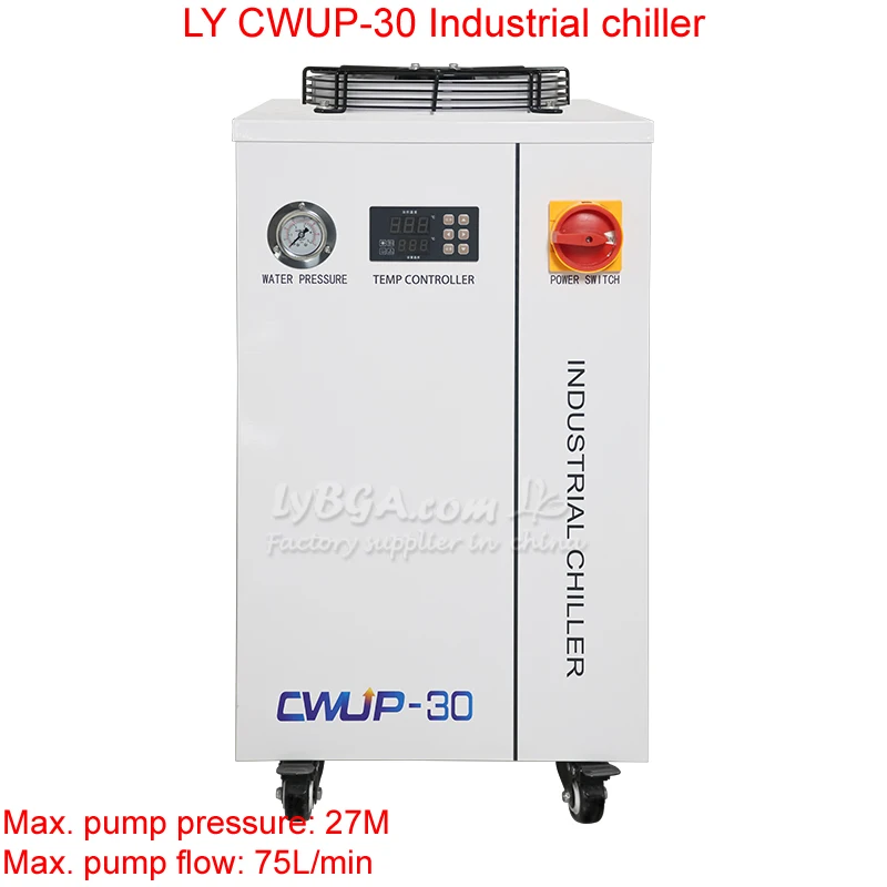 

LY CWUP-30 Industrial chiller For Ultrafast laser Use Water Cool Water Tank Capacity 10L Laser Series 1.9KW 220V 110V Optional