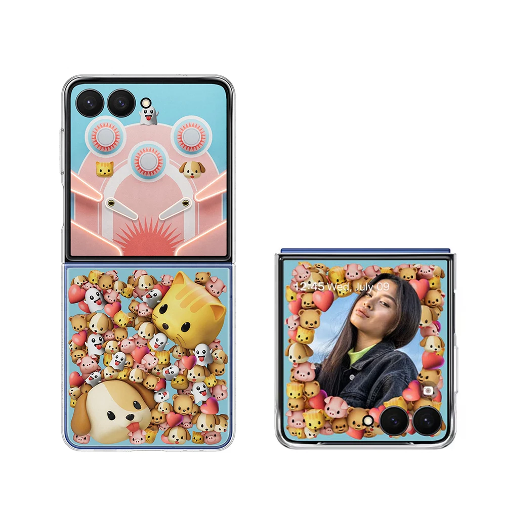 Original Samsung For Galaxy Z Flip7 Flipsuit Phone Case Protective Cover Interchangeable Card LED Lights EF-ZF766
