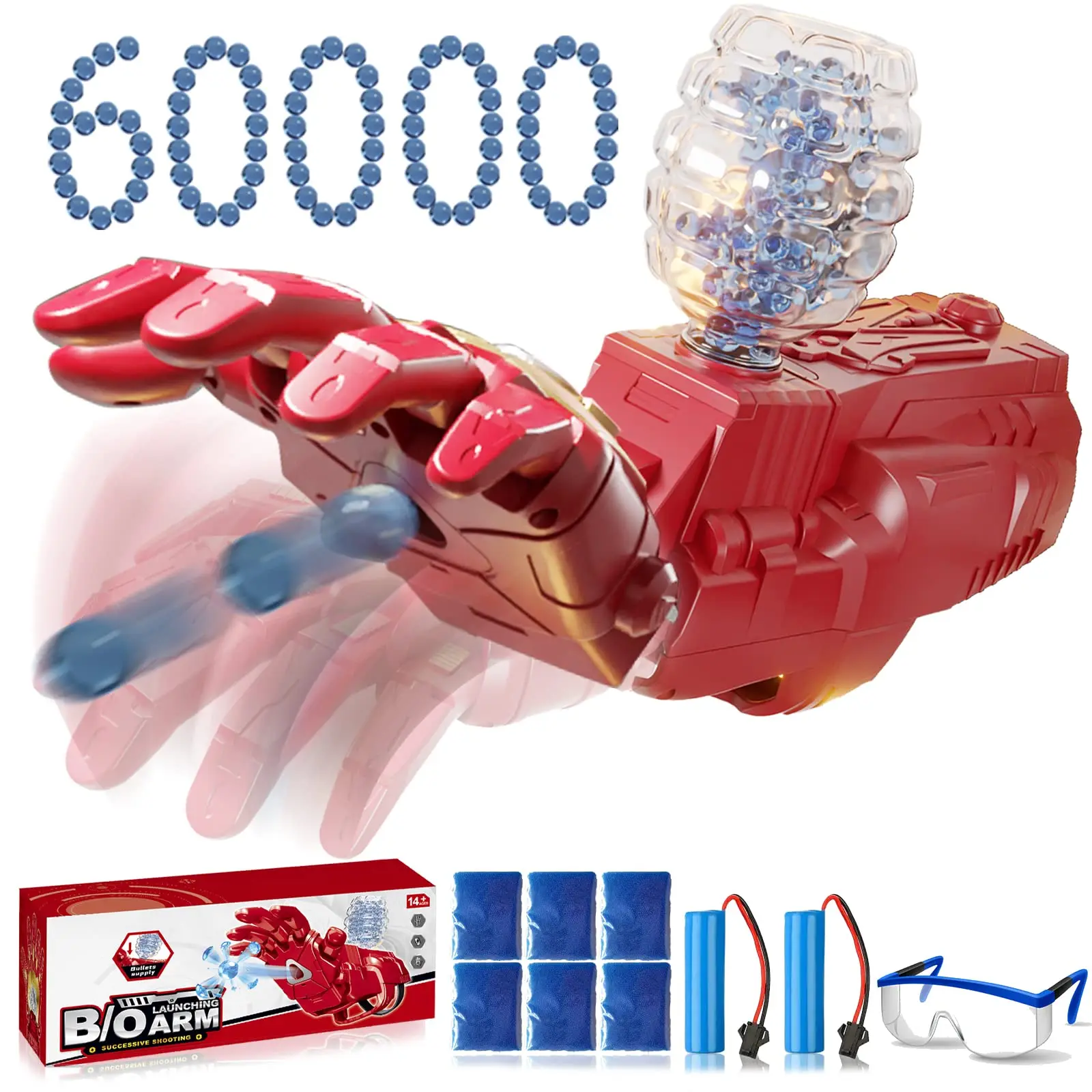 2023 Electric Gel Ball Gun Gauntlet Toys Splatter Ball Blaster with 60000+ Water Beads Activities Team Game Toy Gun Gift